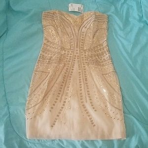 COPY - H&M Gold Beaded Sequin Mini Dress